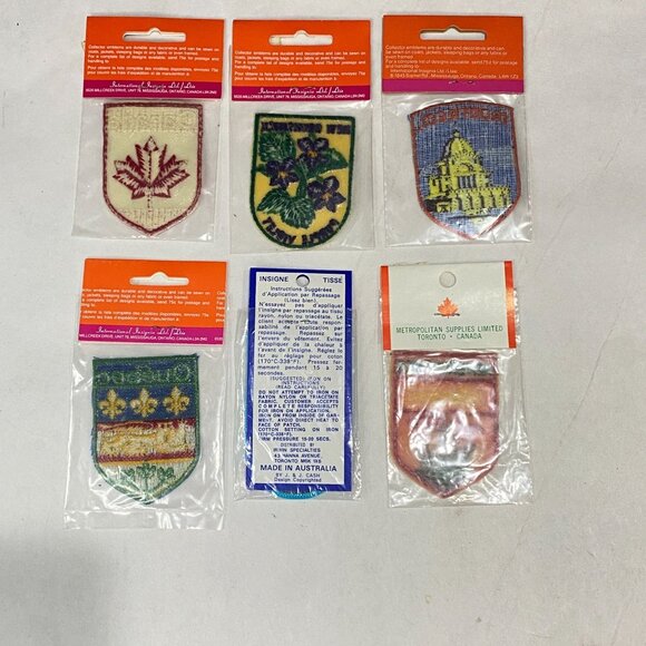 Vintage Canadian Souvenir Patches Lot of 6 New - Picture 2 of 6